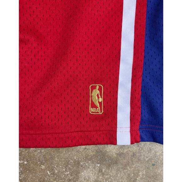 Mitchell & Ness NBA 76ers Hardwood Classics Shorts 4XL Red Blue Mesh Retro - Picture 4 of 10